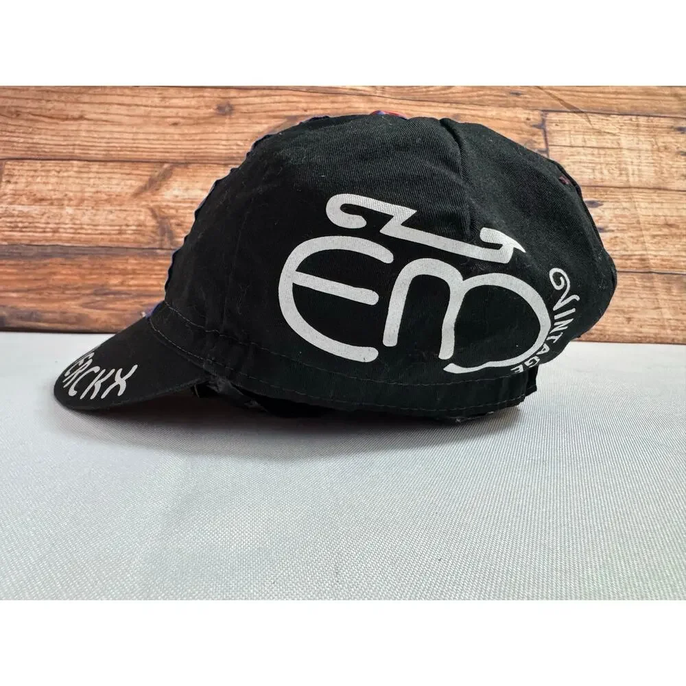 Vintage Eddy Merckx Belgium Black Cycling Cap